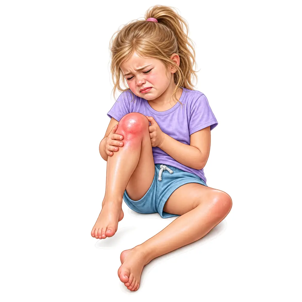 Swelling, redness, a limp, fever, or pain still there in the morning — none of that is growing pains. Have it seen.